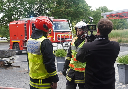 SDMIS and SDIS 49 at La Mine Bleue with Syntony for shooting a demo video of underground GNSS SubWAVE integration in monitoring emergencies