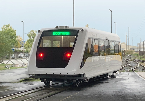 The EcoTrain prototype that will embark Syntony’s resilient and hybrid GNSS receiver to provide precise positioning on rail