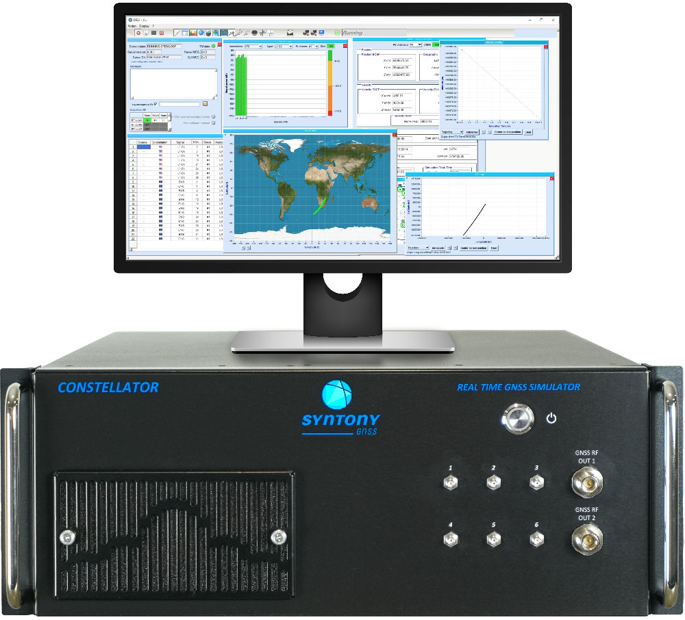 Constellator 6RF GNSS simulator unit designed for advanced-level system testing